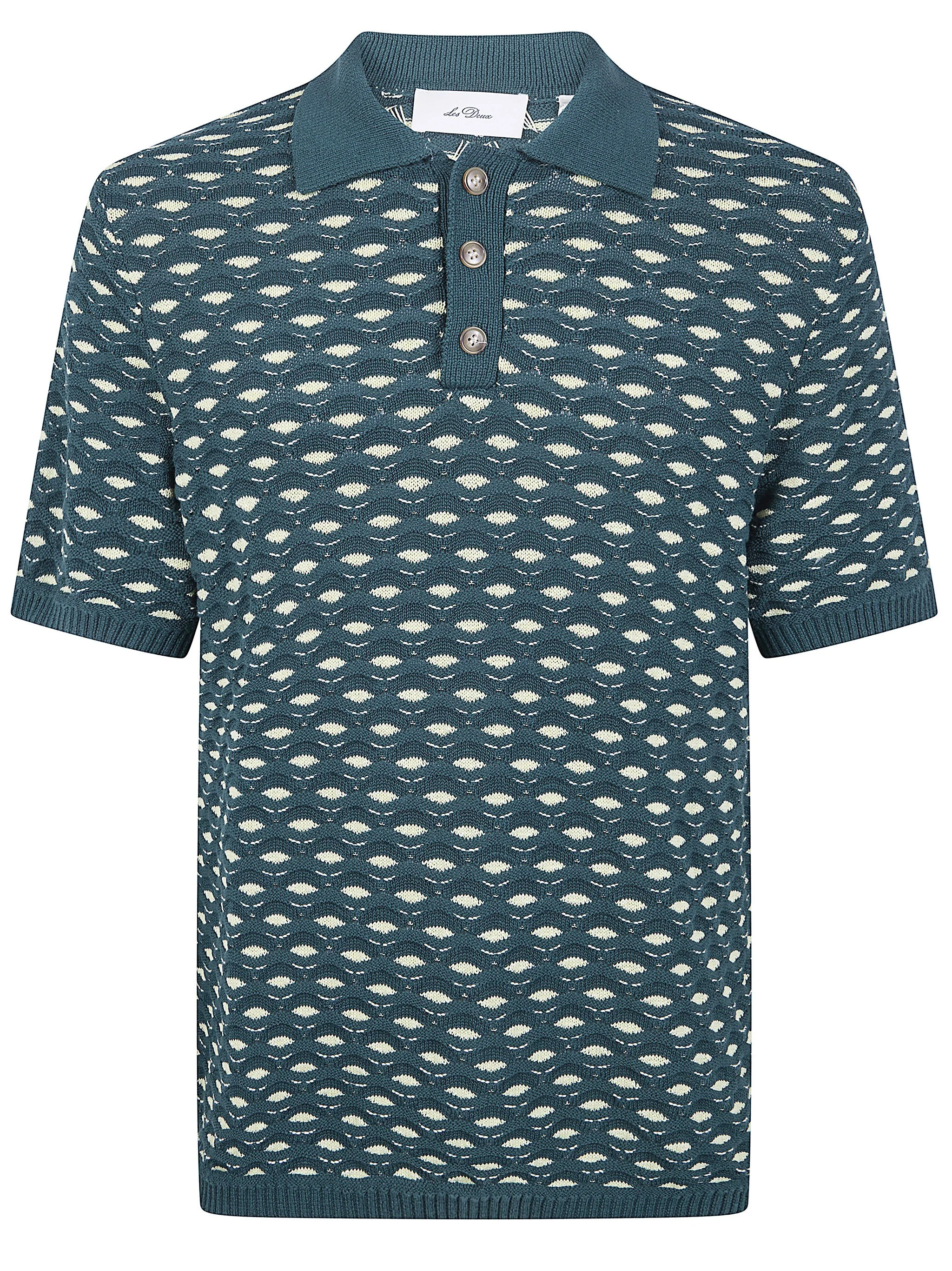 "Esmay" Shell Knitted Polo Shirt - 1