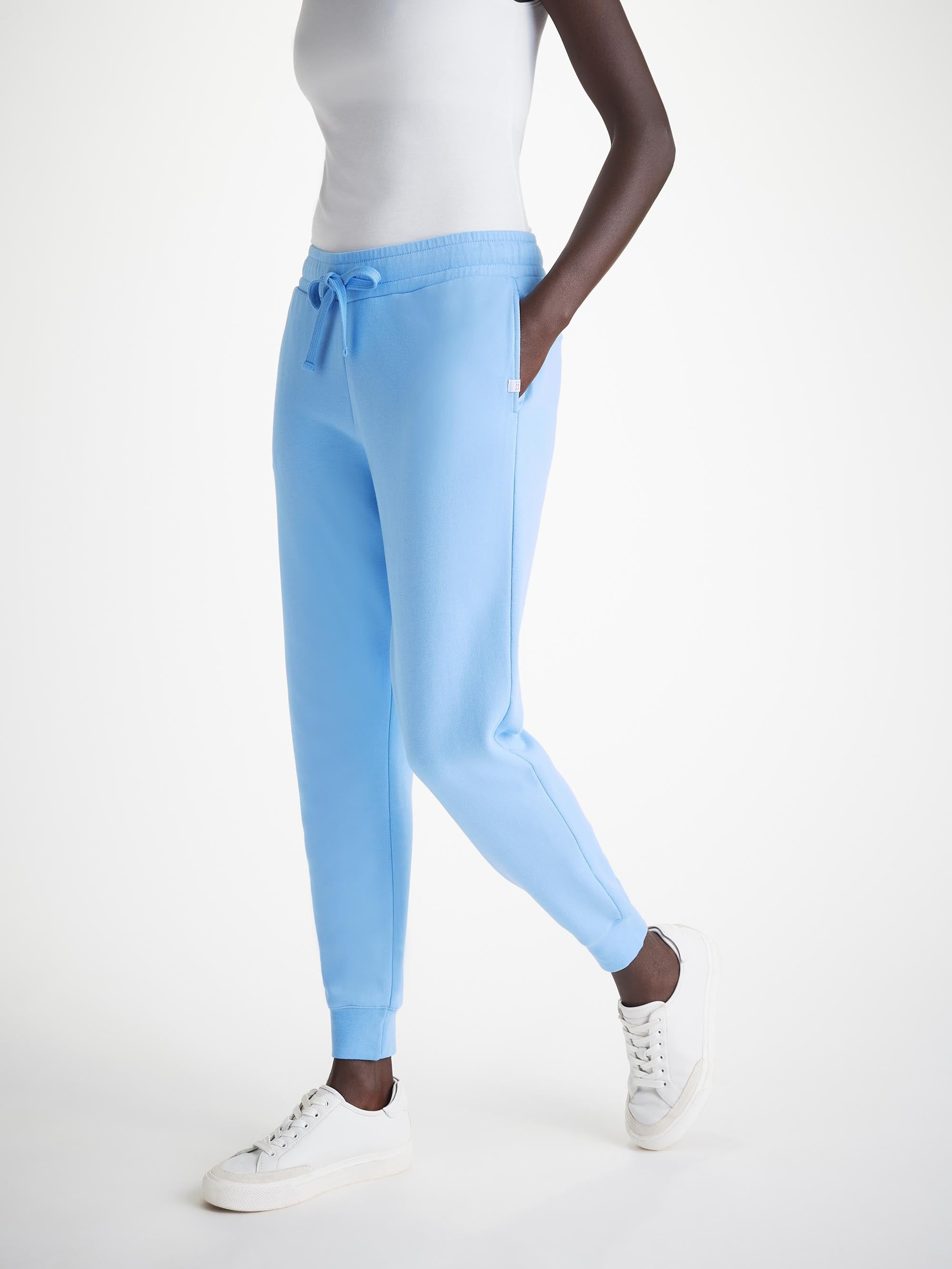 Women's Sweatpants Quinn Cotton Modal Cornflower Blue - 2