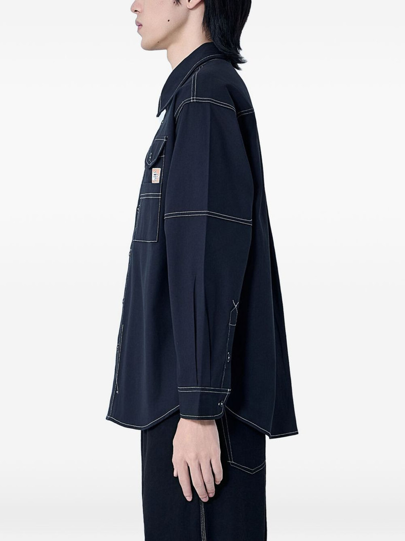 Story mfg. logo-patch shirt outlook