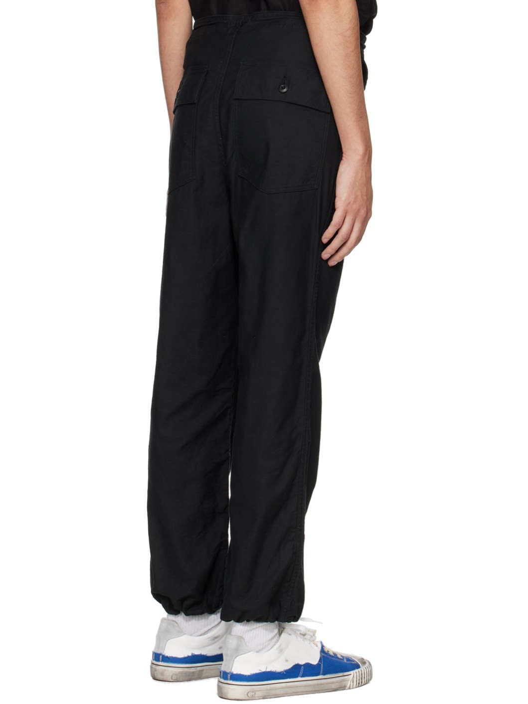 Black String Fatigue Trousers - 3