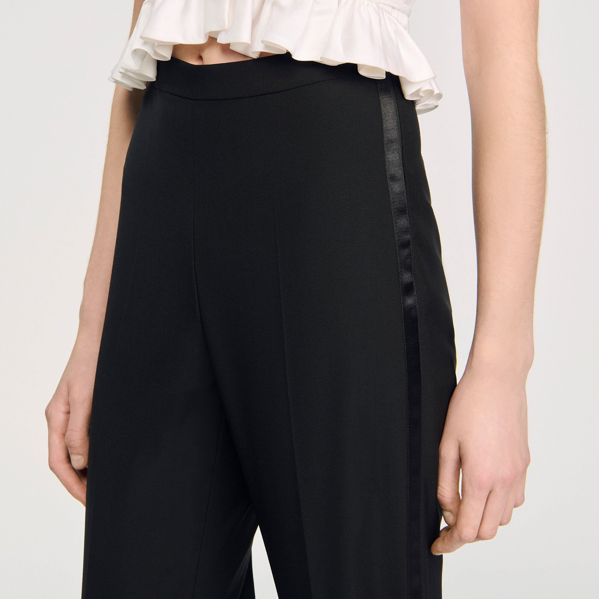 SATIN STRIPE SUIT TROUSERS - 3