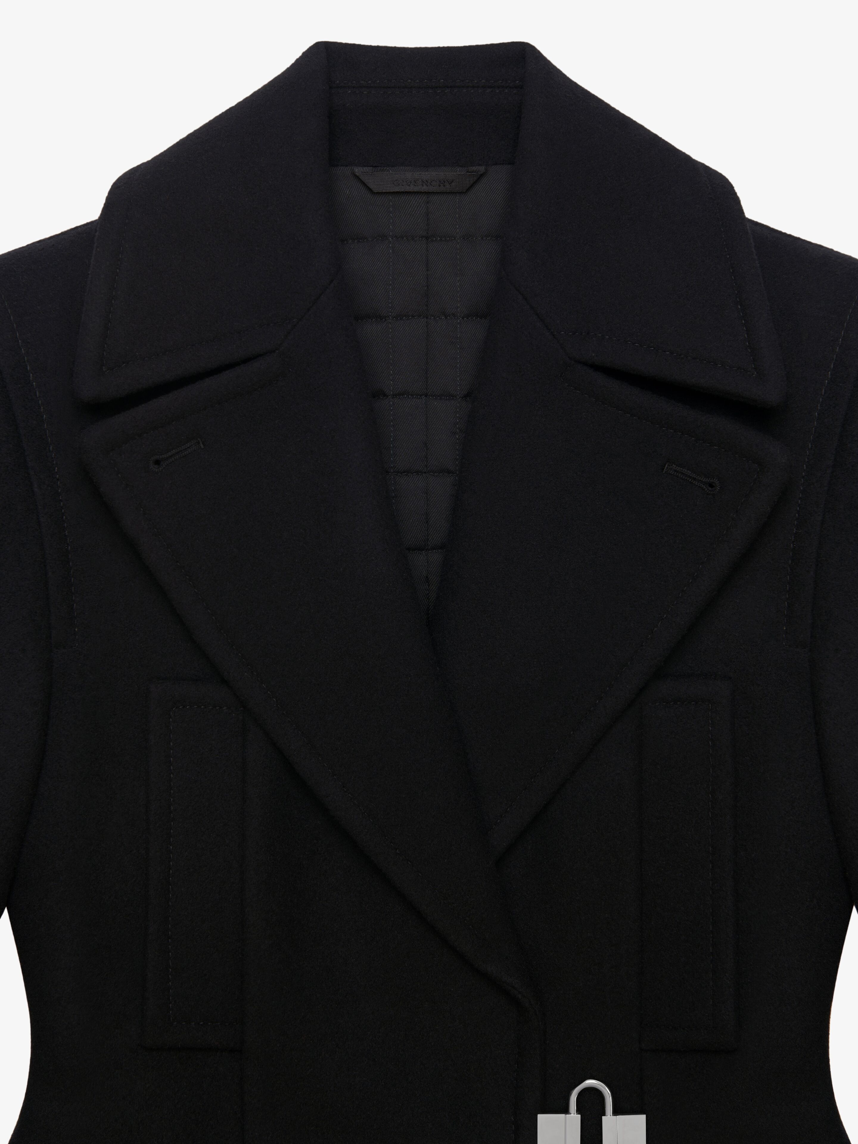 PEACOAT IN QUILTED WOOL WITH U-LOCK BUCKLE - 5