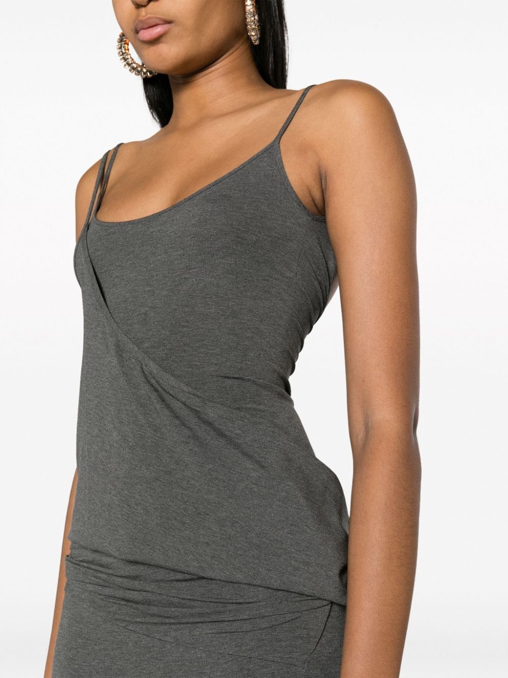 draped mélange dress - 5