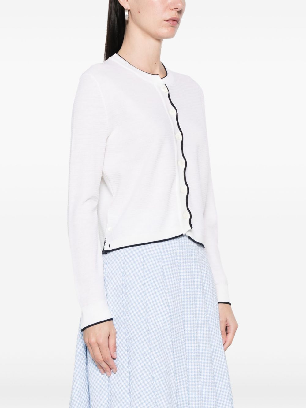 4 Bar Stripes textured cardigan - 3