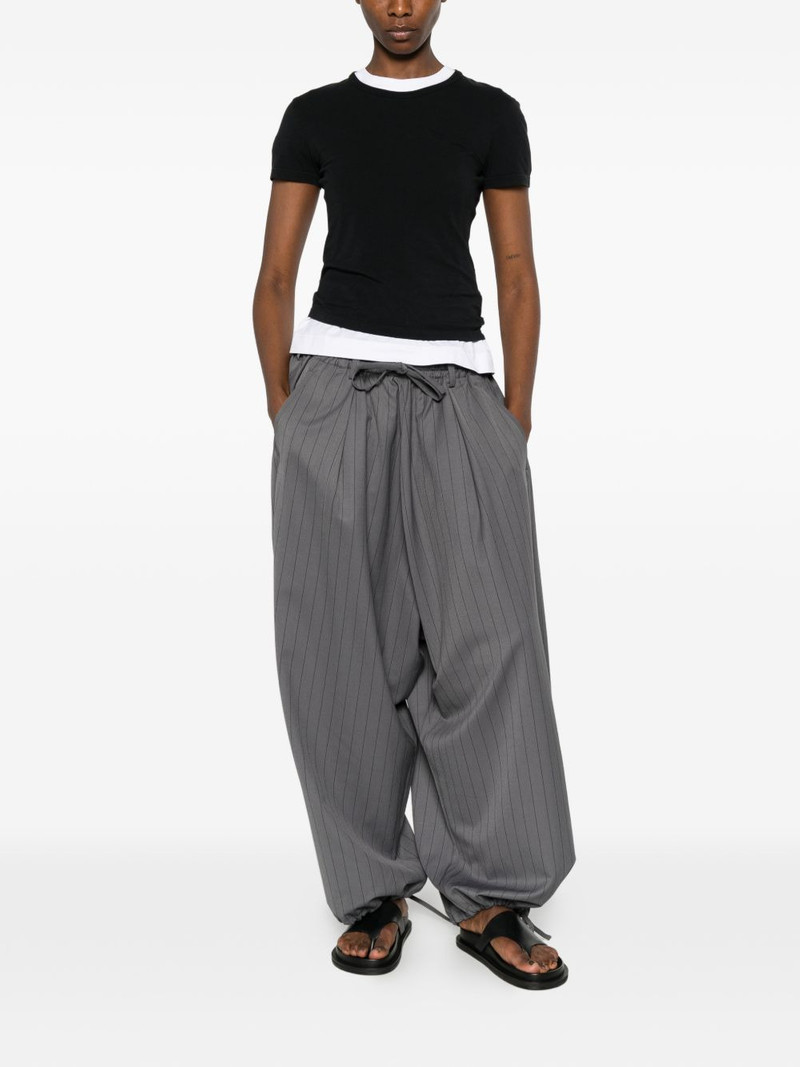 Y-3 pinstripe drawstring trousers outlook