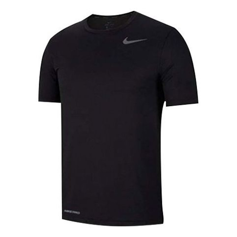 Nike Pro Solid Color Casual Printing Round Neck Pullover Short Sleeve Black CJ4612-010 - 1