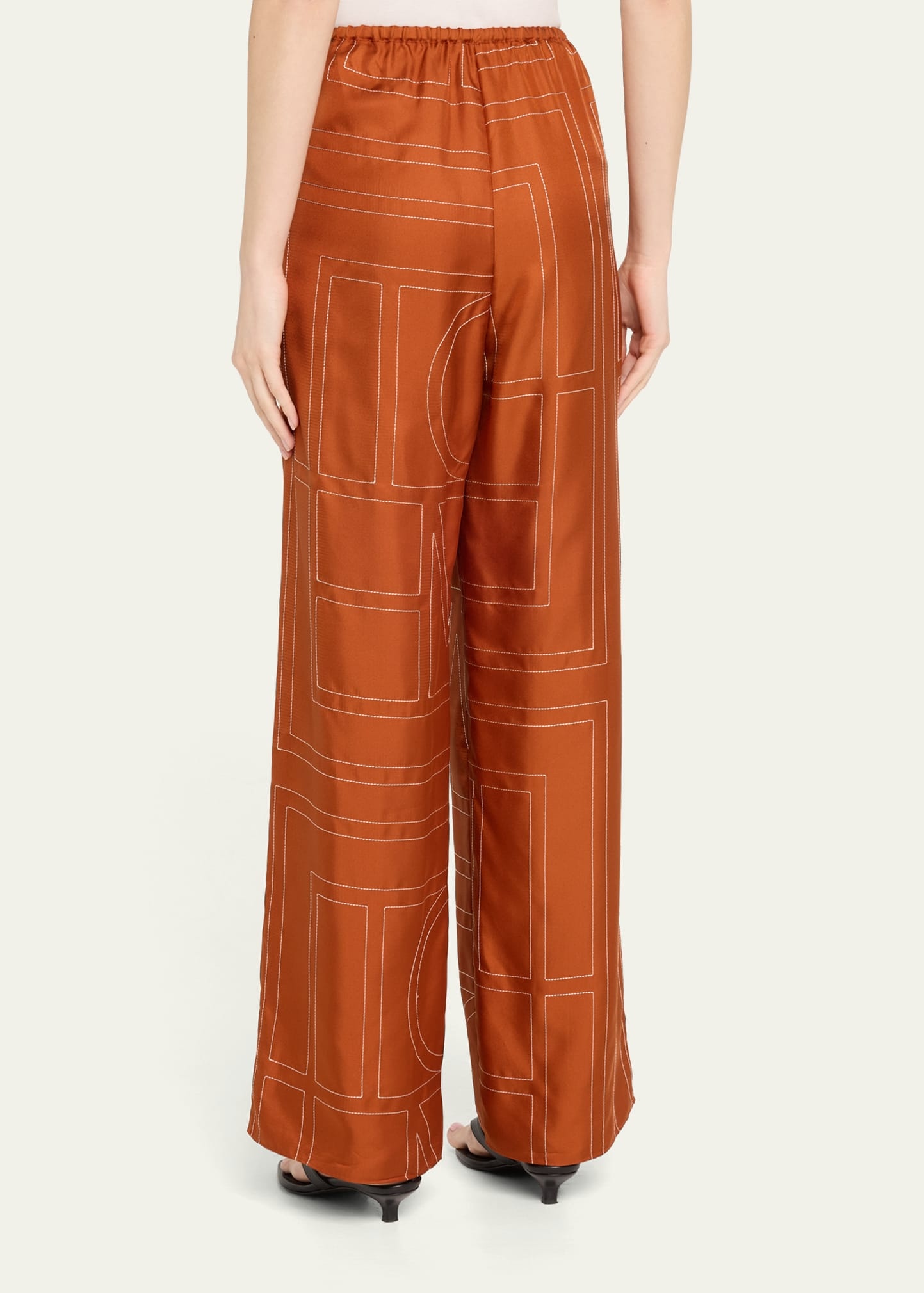 Monogram Silk Pajama Bottoms - 3