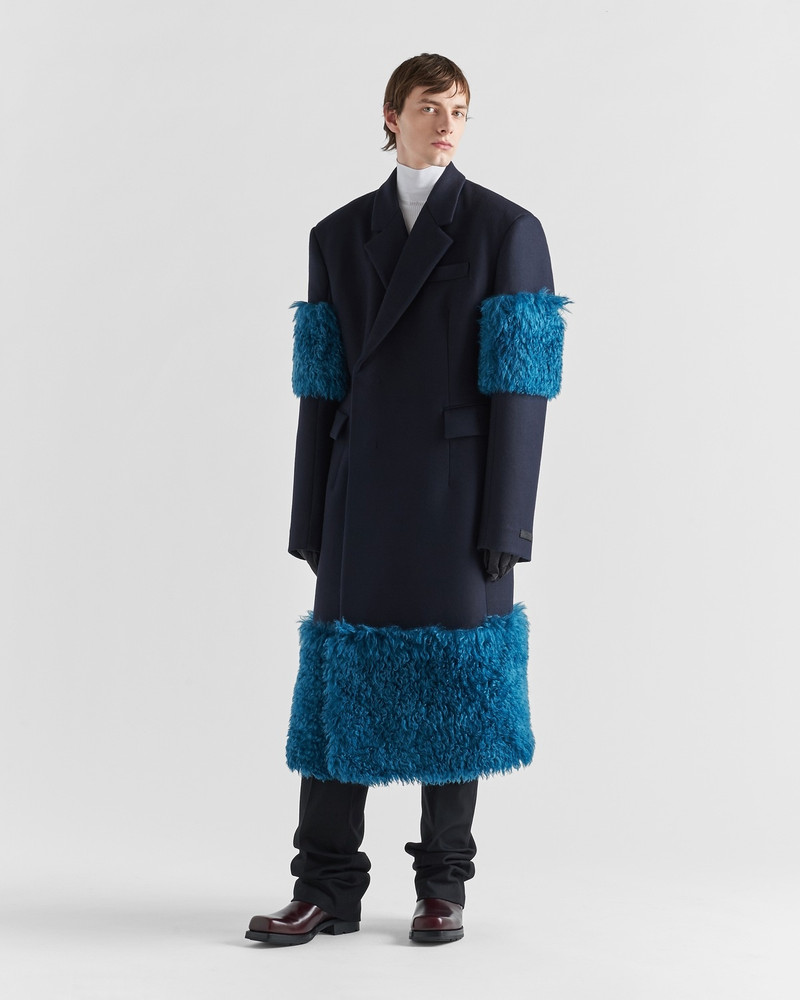 Prada Double-breasted wool coat outlook