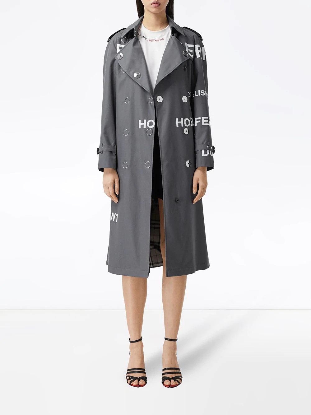 Horseferry Print Cotton Gabardine trench coat - 3