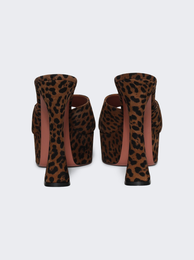 Amina Muaddi Dalida Plateau Slipper Leopard Printed Suede outlook