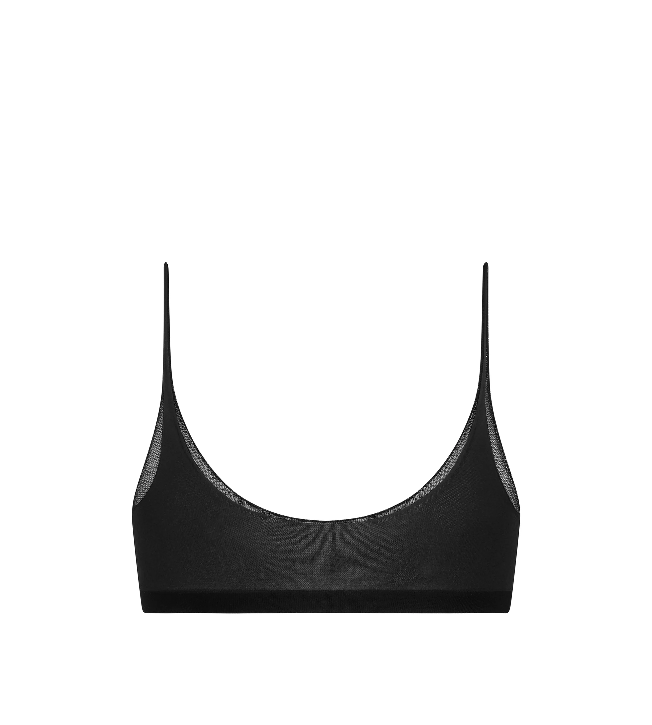 FINE SHEER KNIT BRALETTE - 1