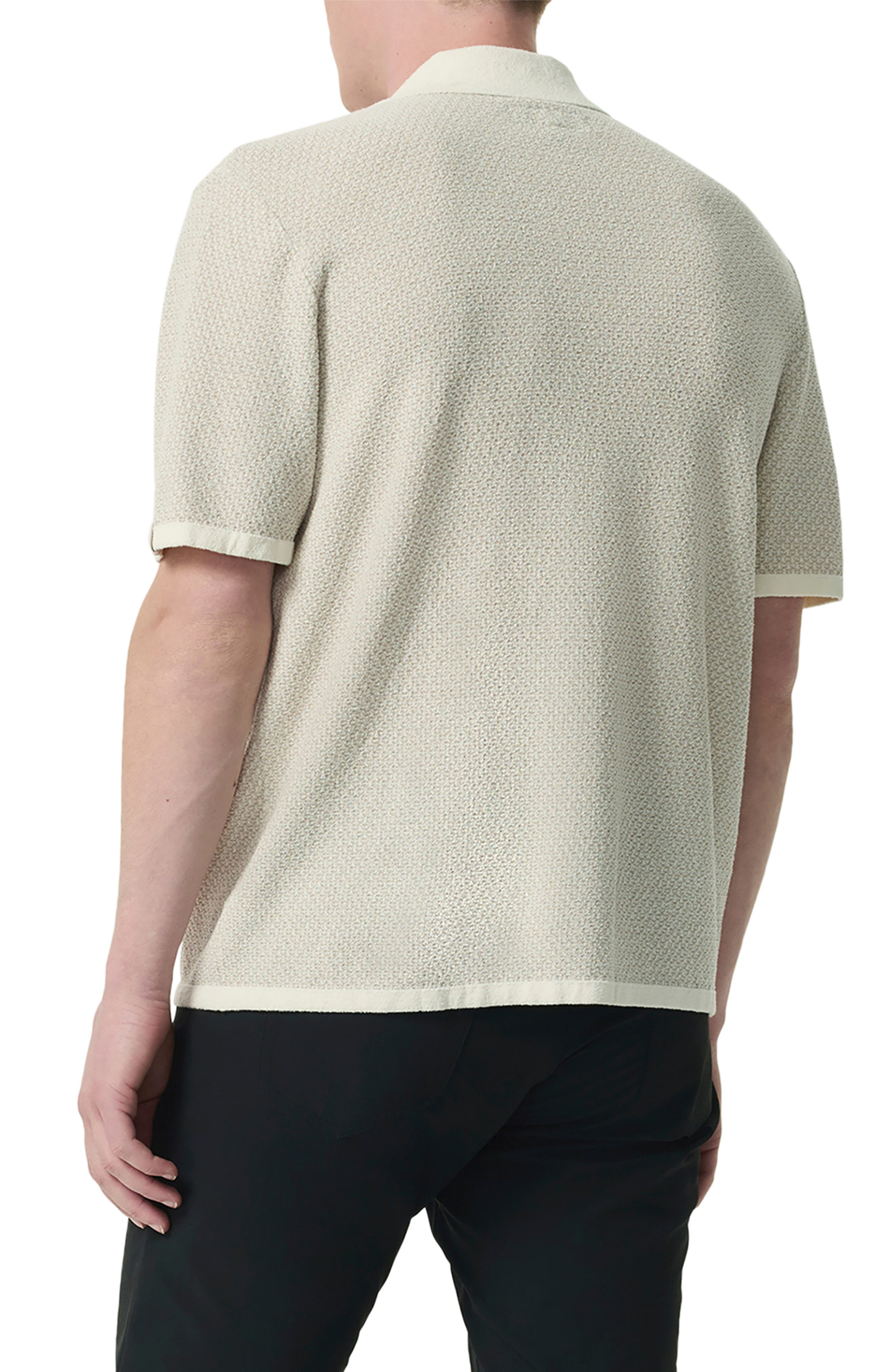 rag & bone Zigzag Avery Zuma Toweling Camp Shirt in Ivory at Nordstrom - 3