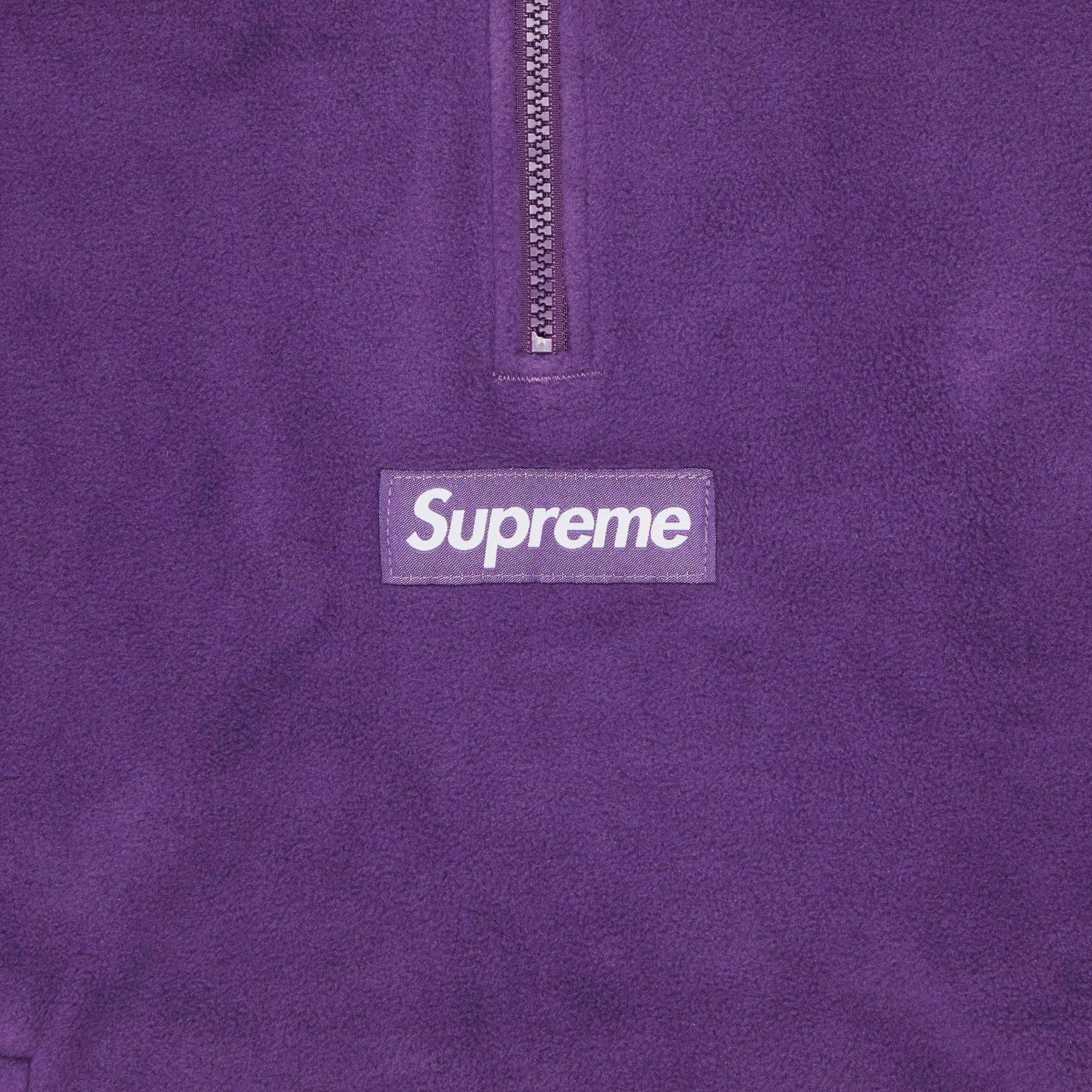 Supreme Polartec Facemask Half Zip Hooded Sweatshirt 'Dark Purple' - 3
