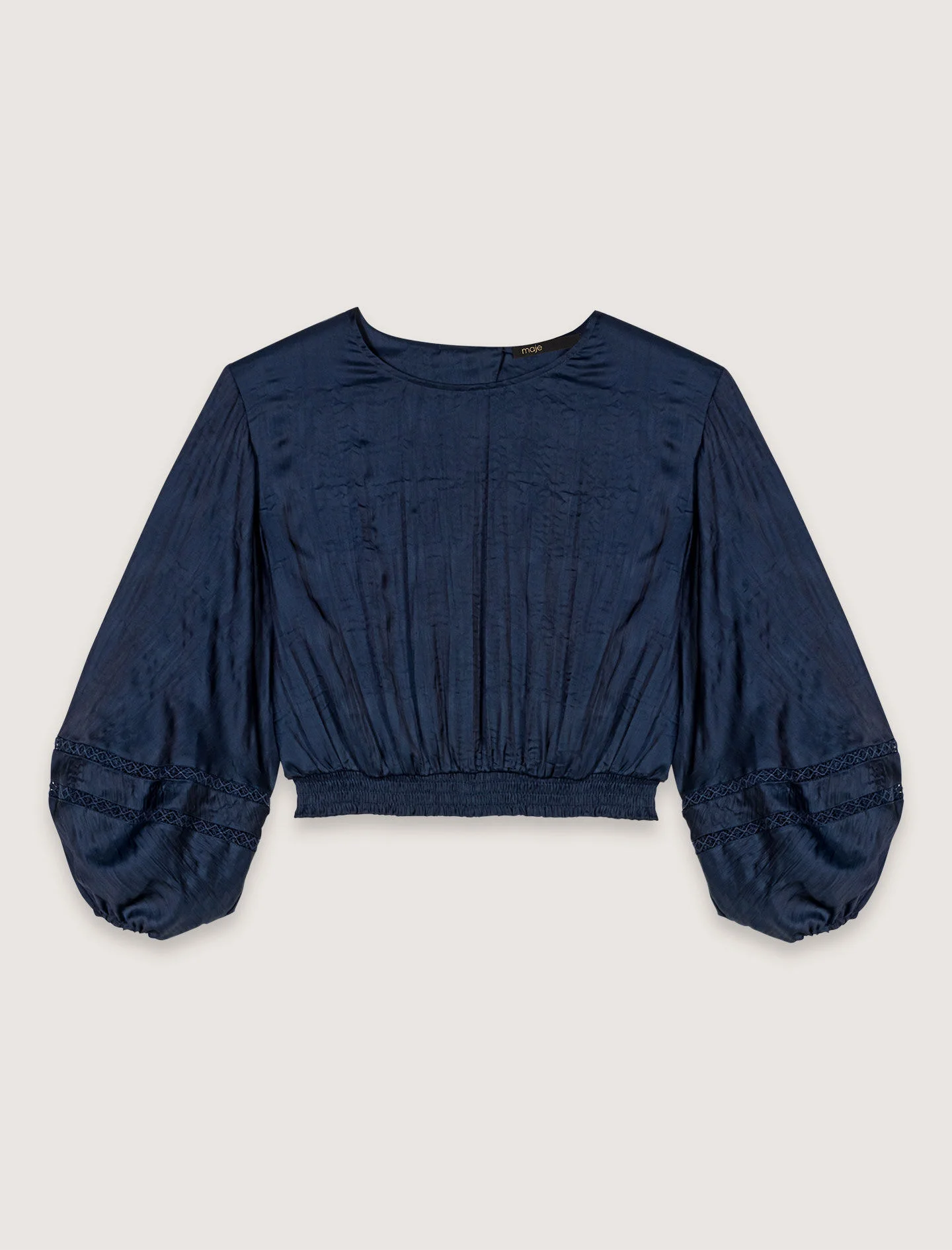 Satin-look cropped top - 1