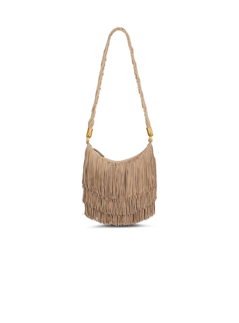 Ébène Hobo fringed suede bag 1