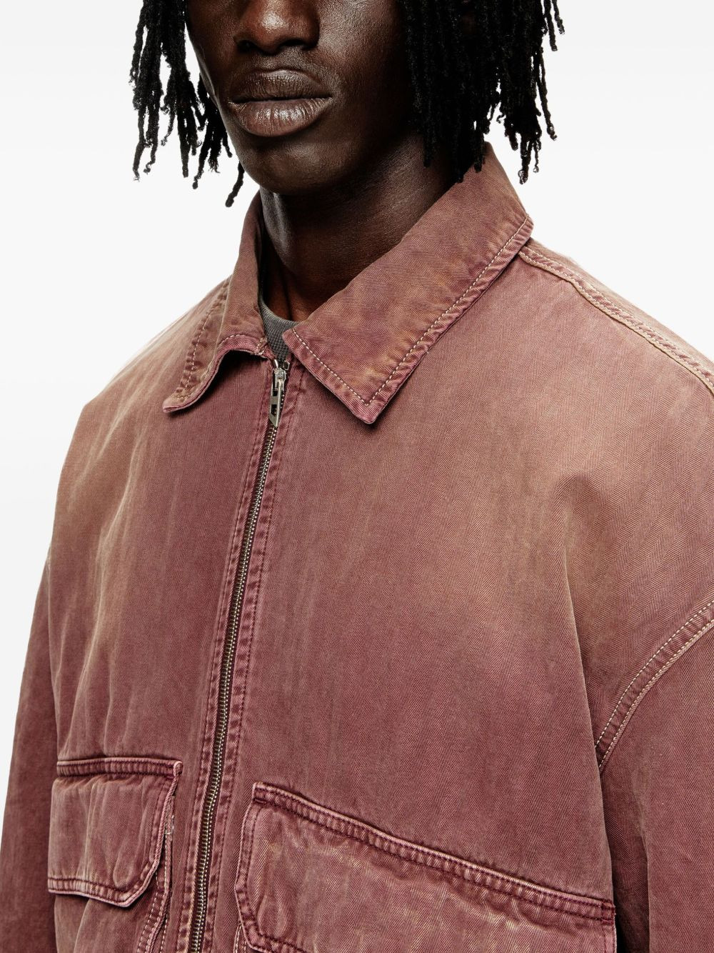 flap-pockets cotton denim jacket - 5