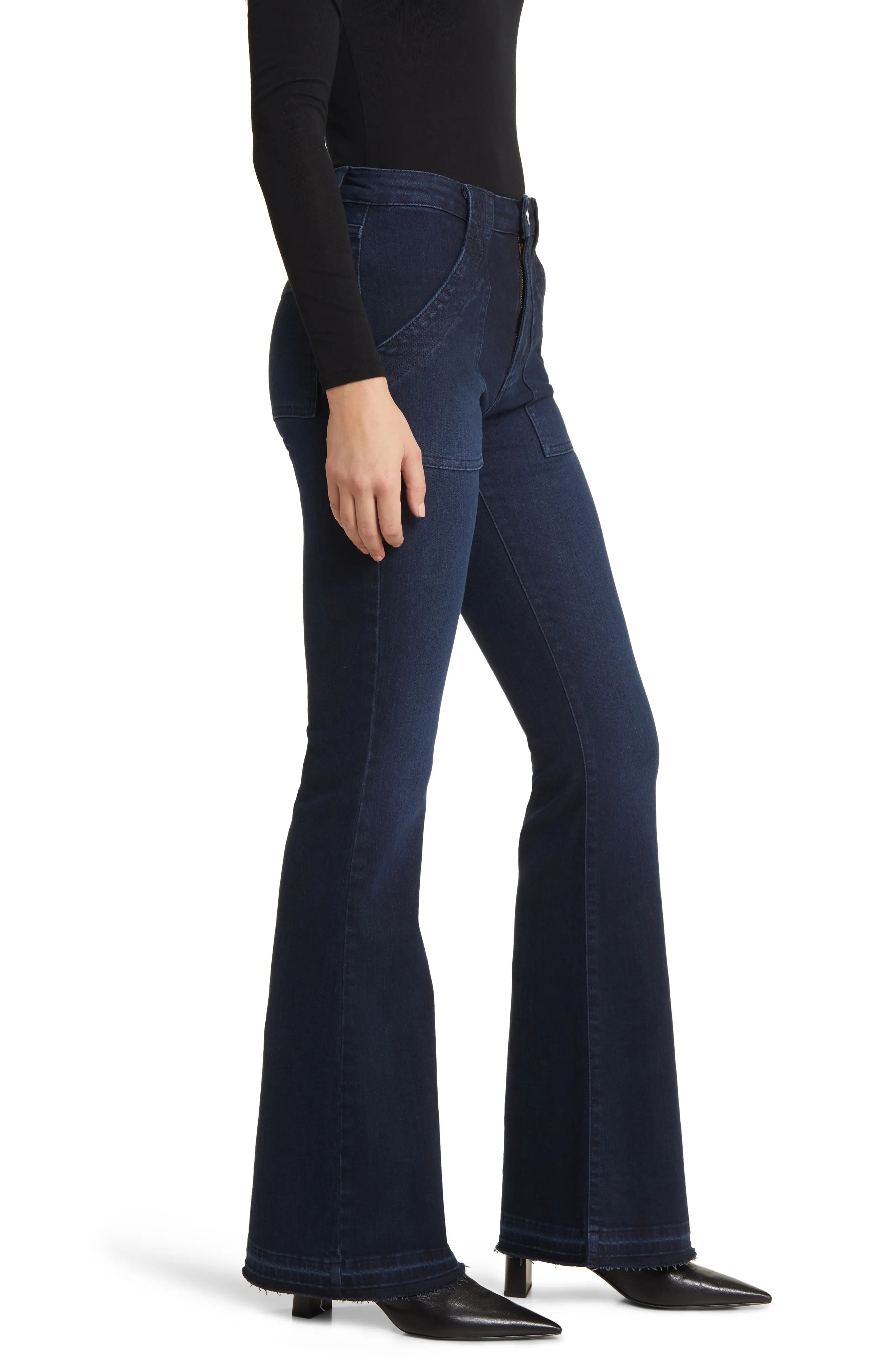 Trapunto St. Le High Flare Jeans - 3