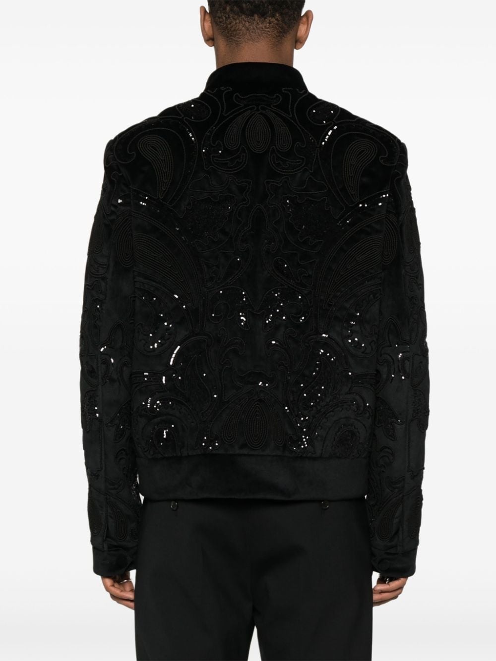 sequinned velour jacket - 4
