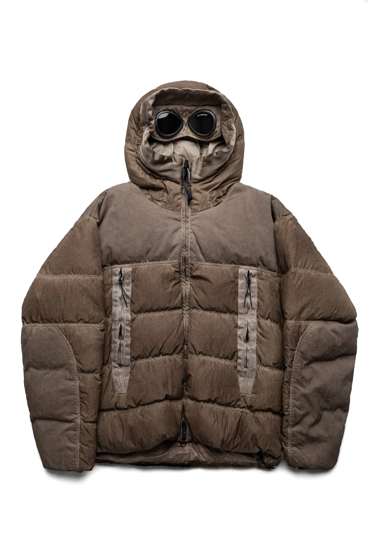 Eco-Chrome R Mixed Goggle Down Jacket - Re-Color Brown - 1