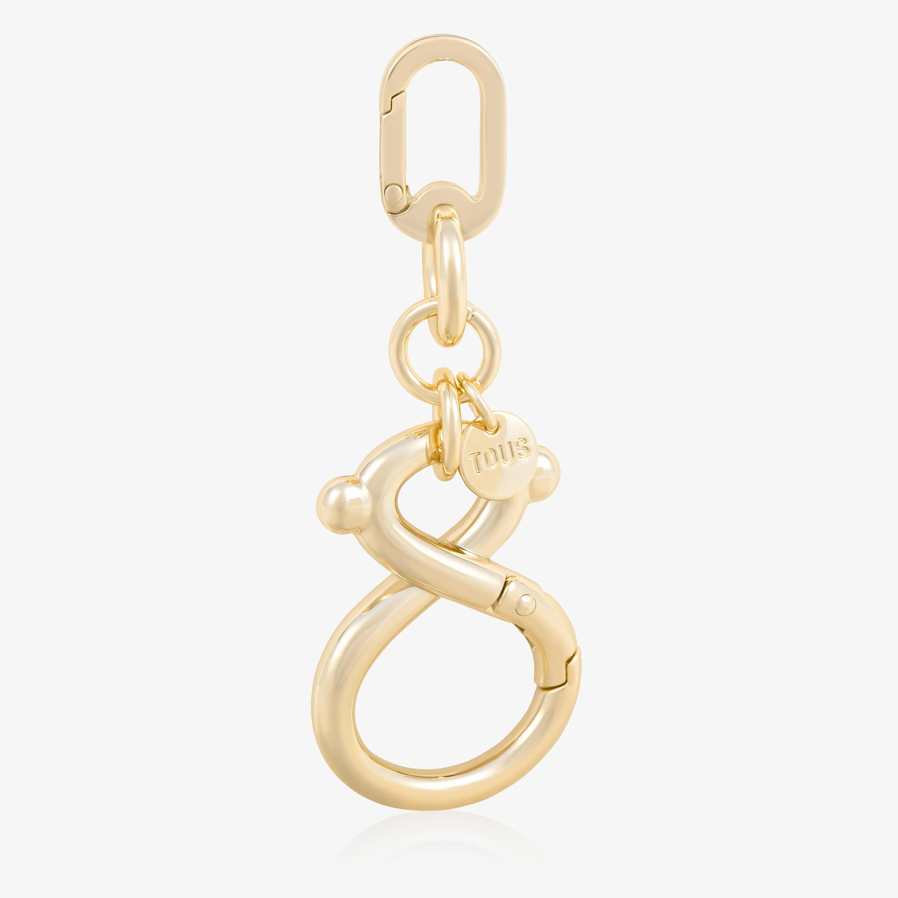 Gold-colored bear and logo Key ring TOUS Infinity - 1