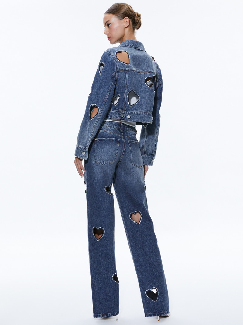 JEFF HEART EMBELLISHED CROPPED DENIM JACKET 3