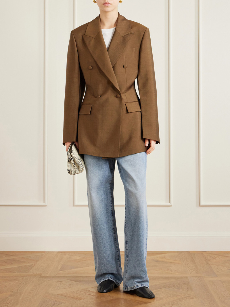 RÓHE Double-breasted Wool And Mohair-blend Blazer outlook