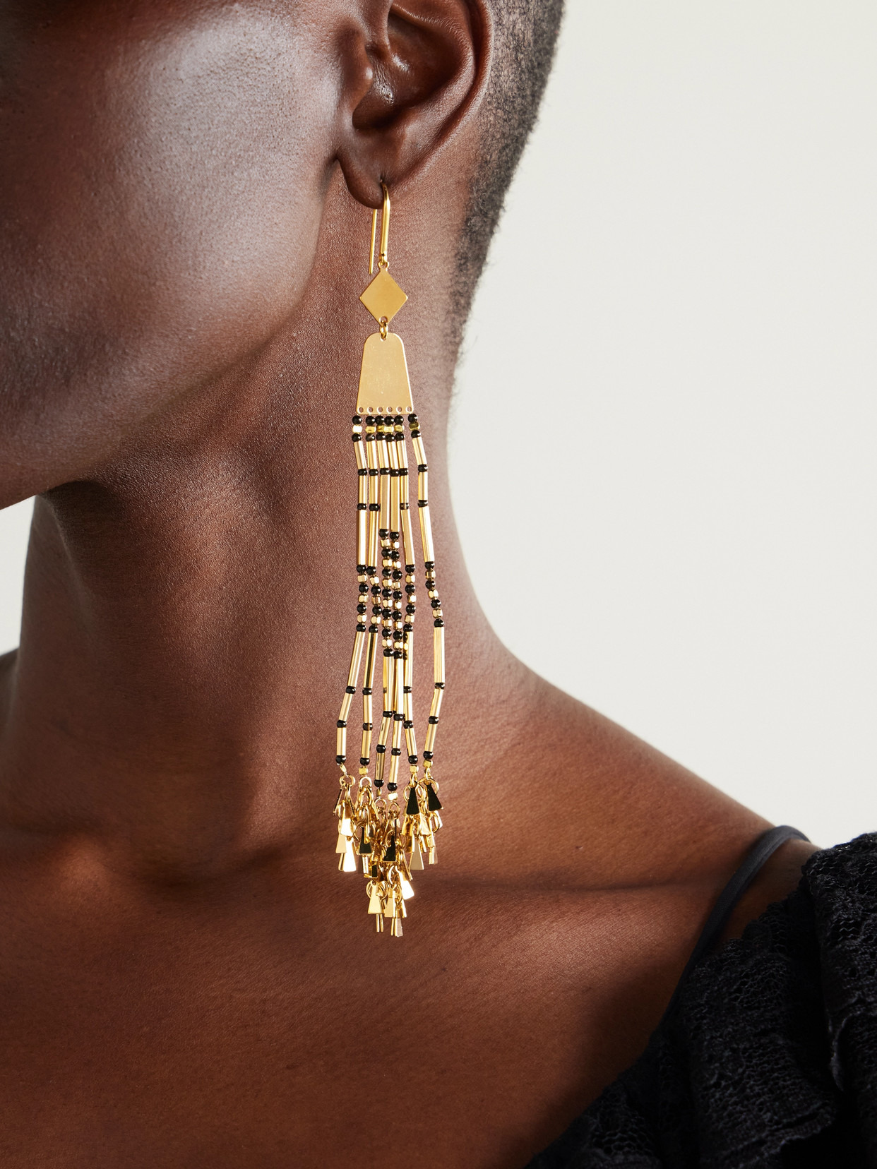 Olathe Gold-tone Beaded Earrings - 2