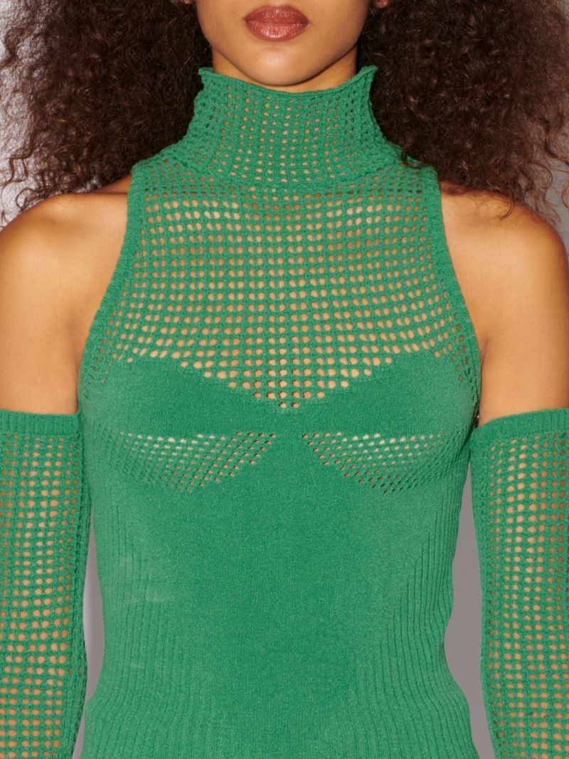 CROCHET HEART KNIT TURTLENECK - 6