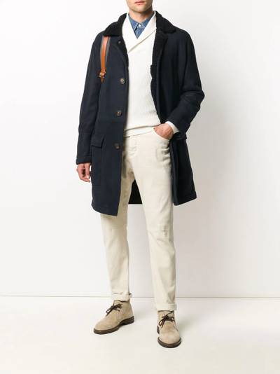 Brunello Cucinelli single-breasted fitted coat outlook