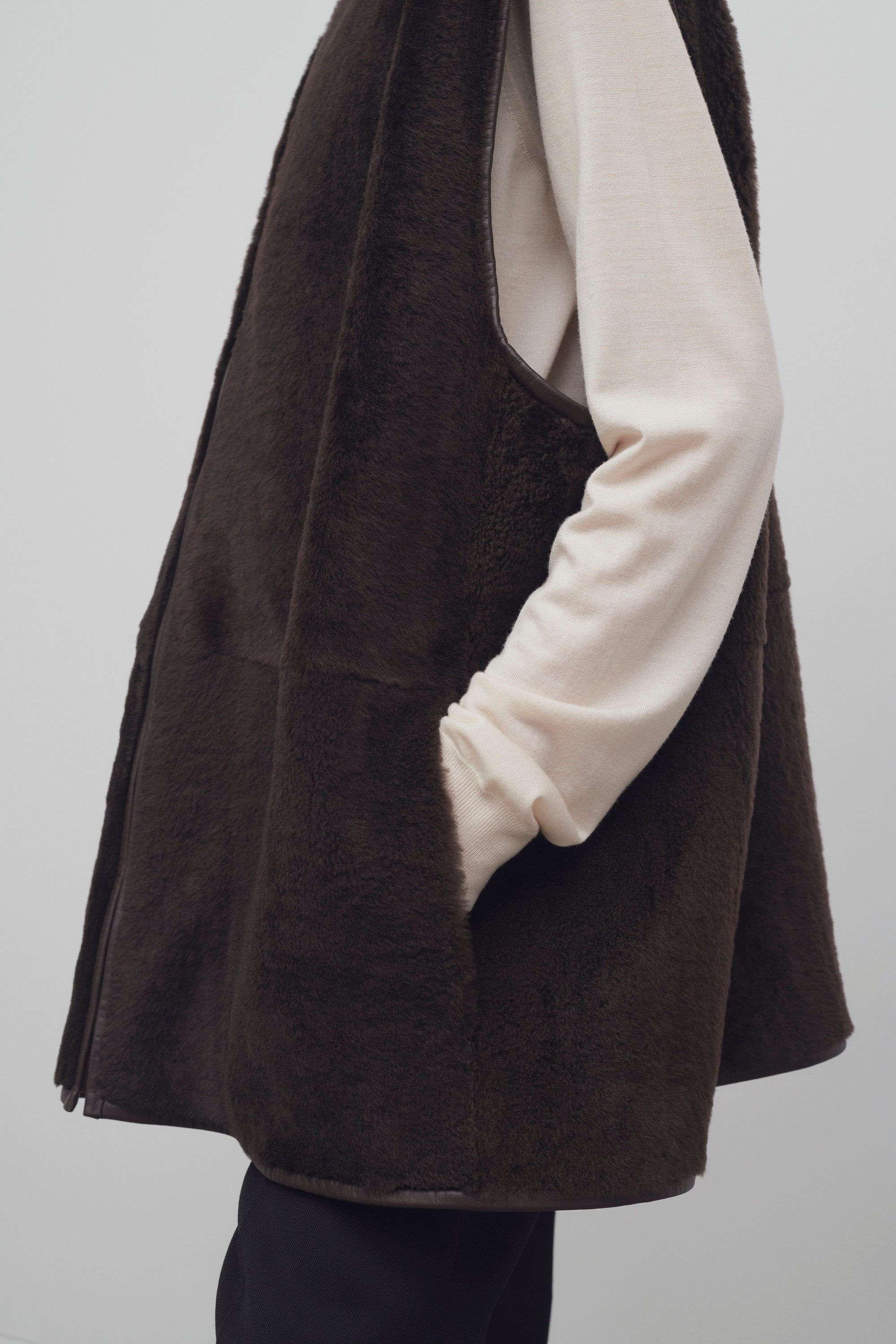 Andi Vest in Shearling - 6