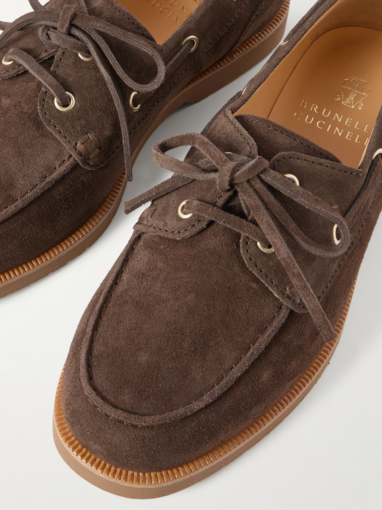 Suede Boat Shoes Dark brown - 5