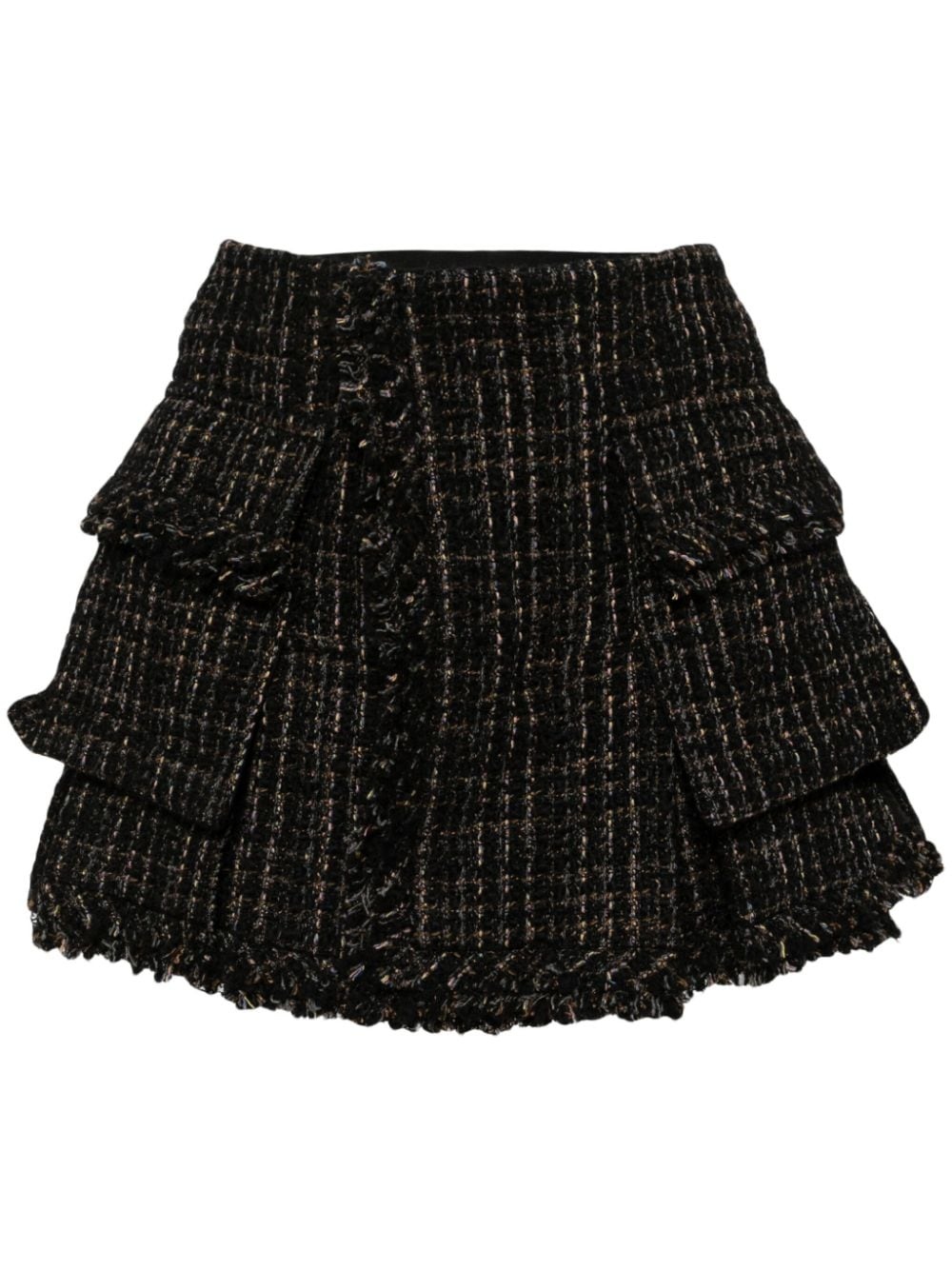 asymmetric tweed skirt - 1