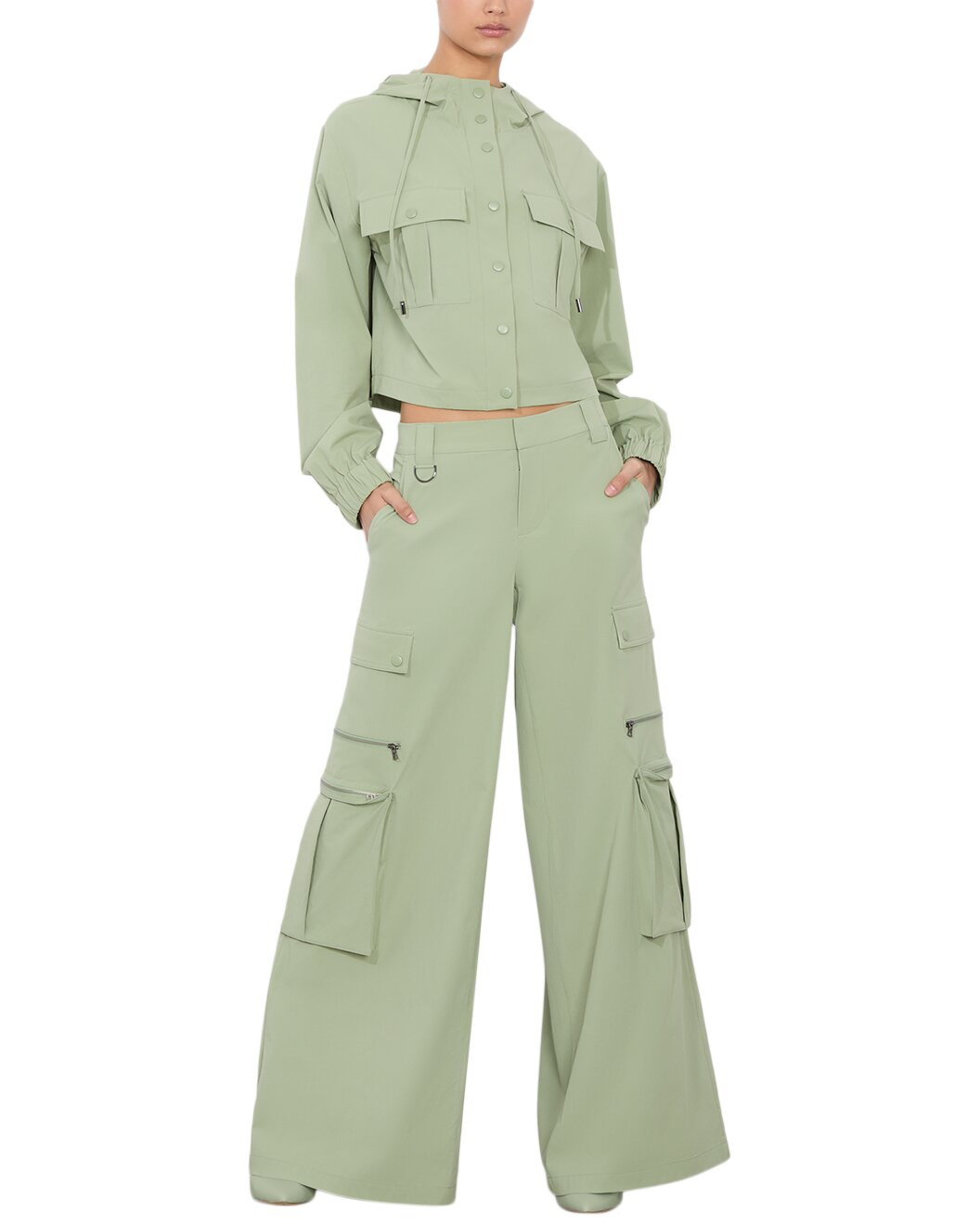 alice + olivia Sara Mr. Baggy Wide Leg Cargo Jean - 3