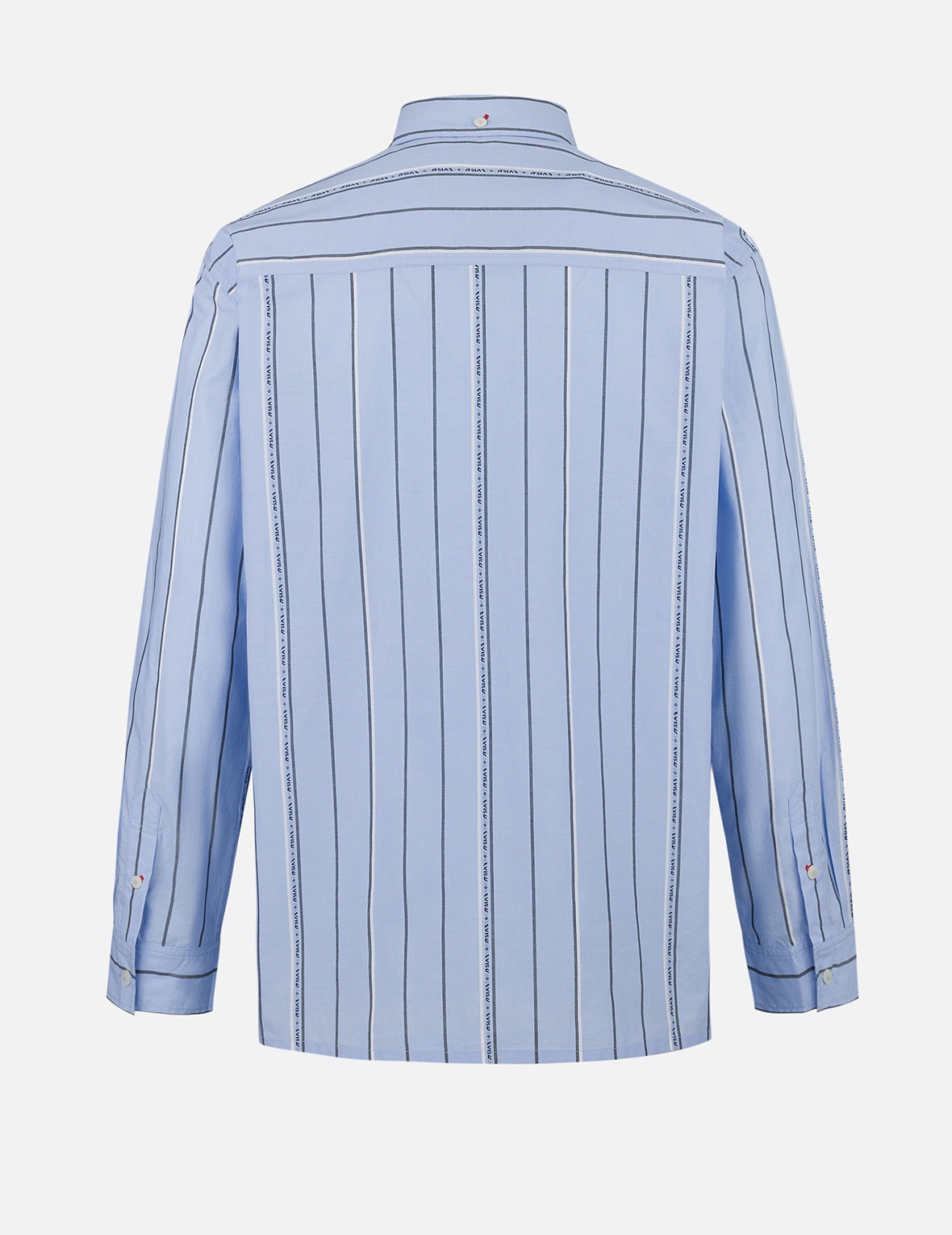 Striped Yarn Dyed Logo and Seagull Embroidery Fashion Fit Shirt - 3