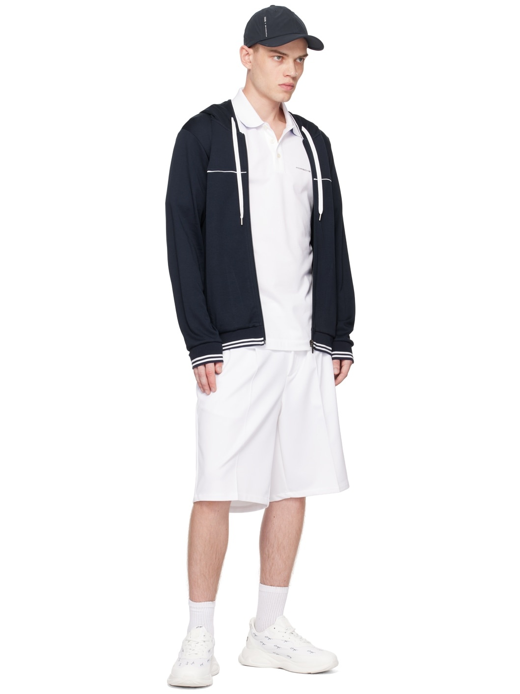 White Stripe Shorts - 4