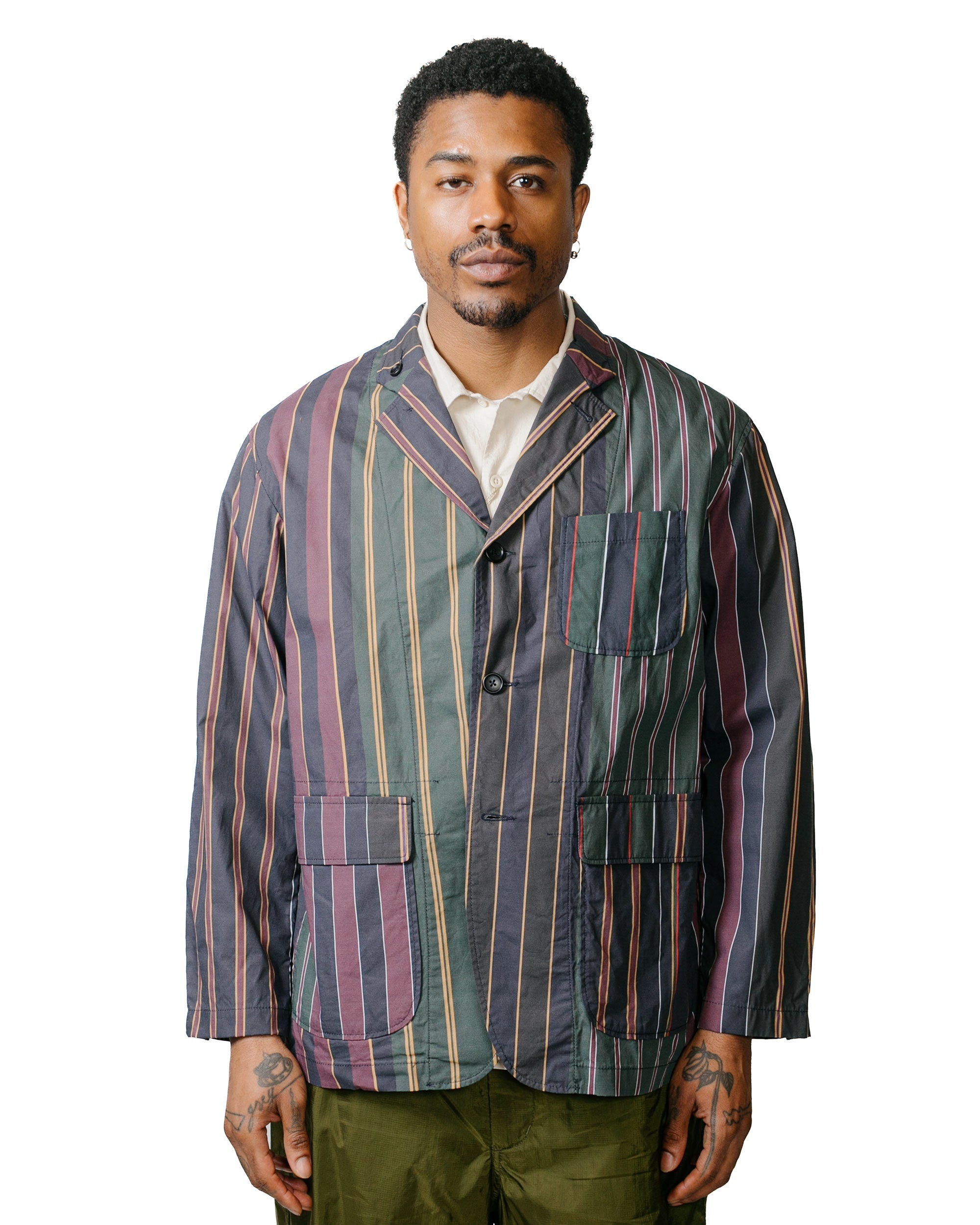 Loiter Jacket Multi Colour Regimental Stripe - 2
