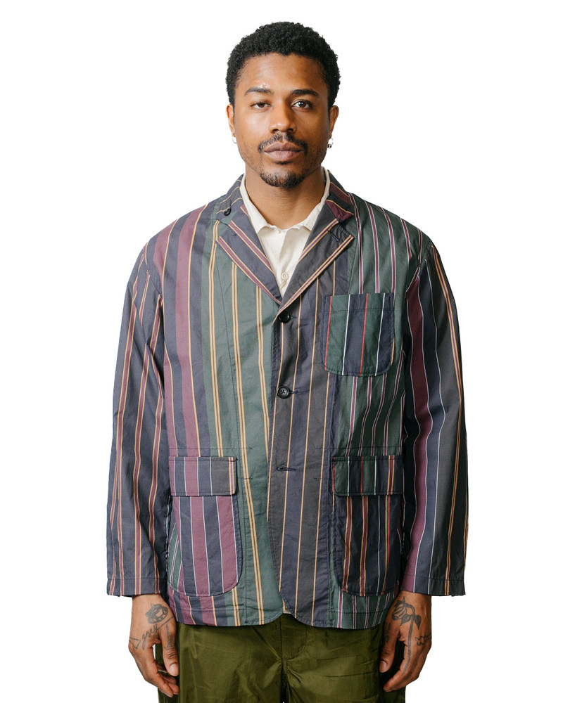 Engineered Garments Loiter Jacket Multi Colour Regimental Stripe outlook