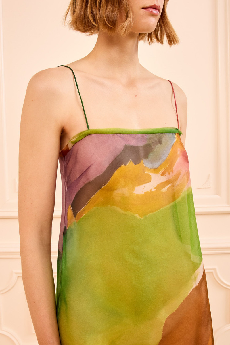 ULLA JOHNSON Landscape Organza Dress outlook