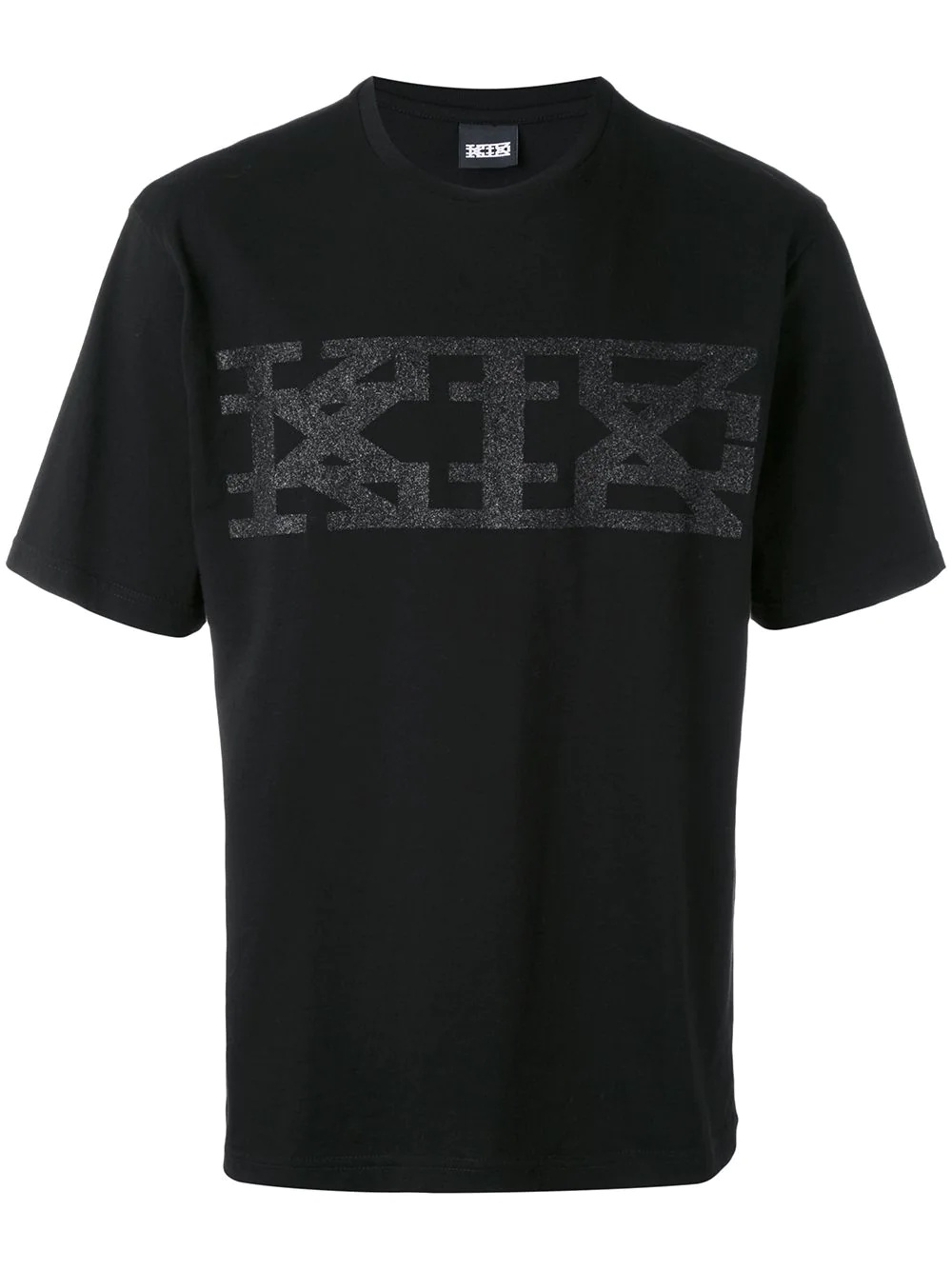 glitter logo print T-shirt - 1