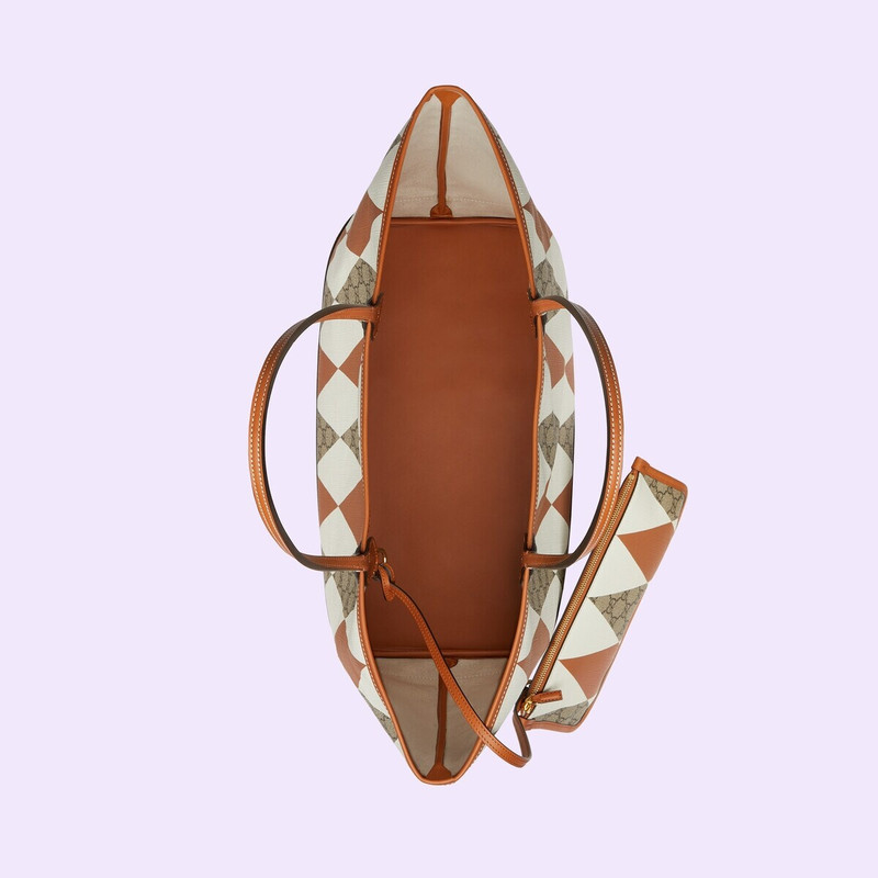 GG rhombus print large tote bag 8