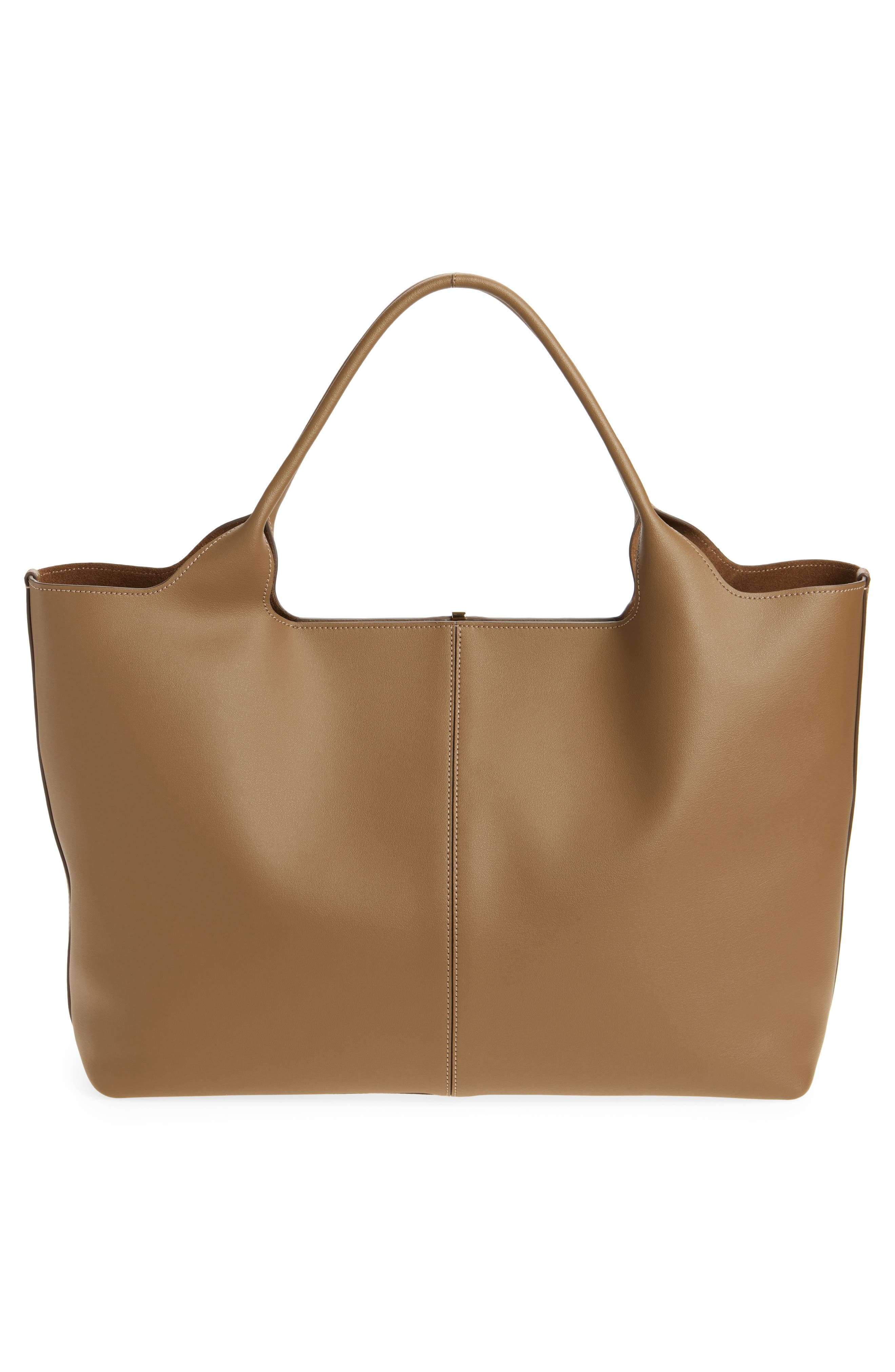 Tod's Medium Leather Shopping Bag in Lenticchia/Sepia at Nordstrom - 4