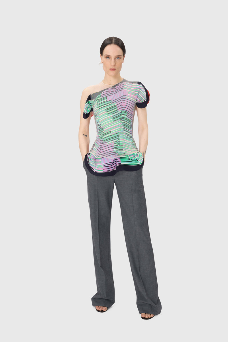Marine Serre Regenerated Tailoring Wide Leg Pants outlook