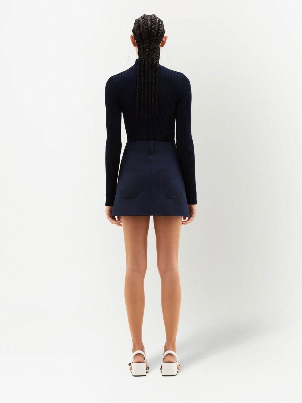 logo-patch mock-neck sweater - 4