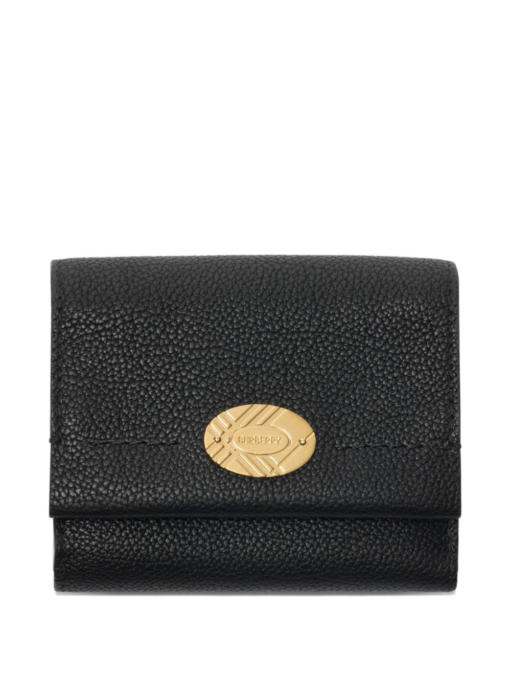 Cotswolds leather check-engraved wallet - 1