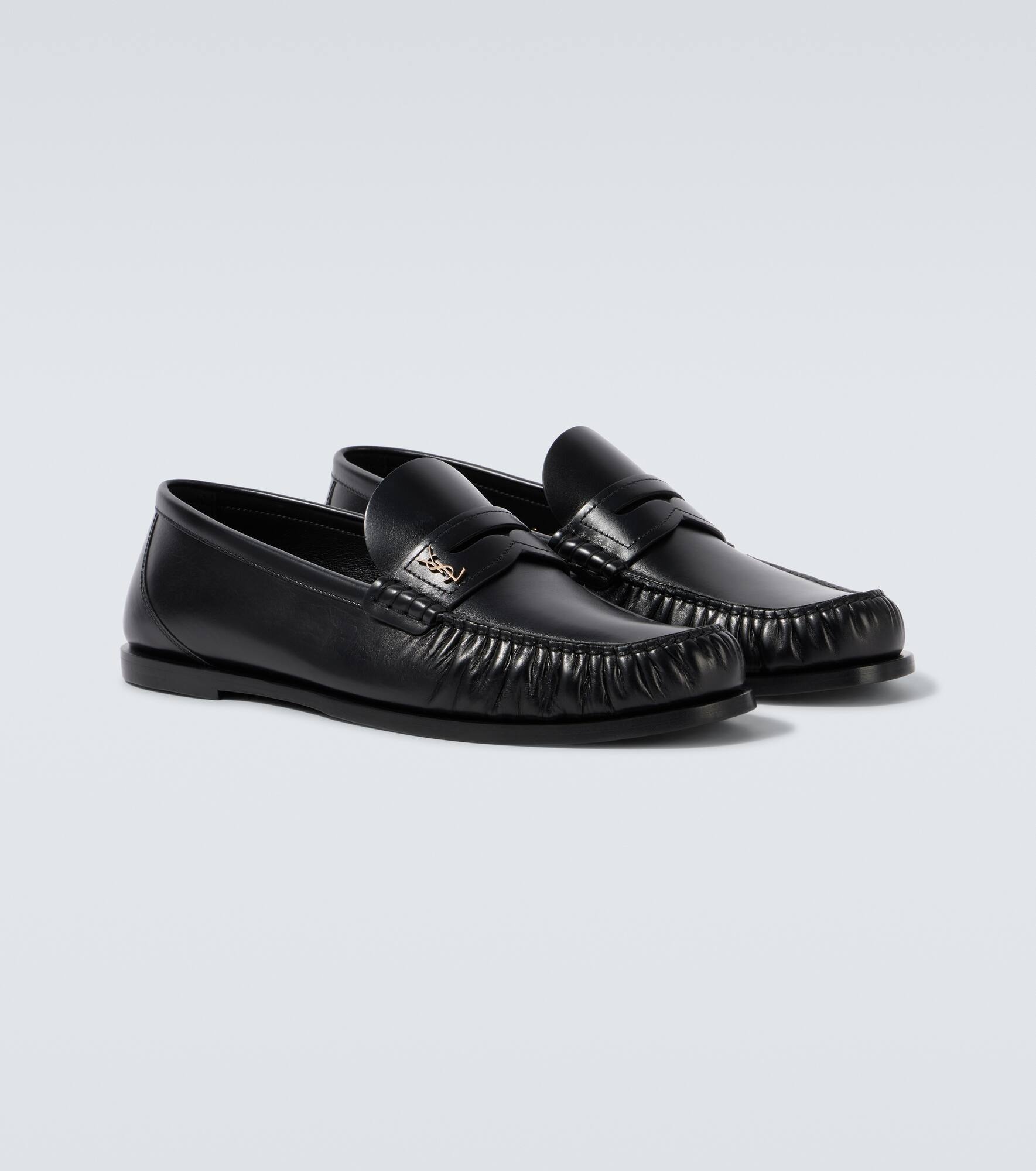 Laurent leather penny loafers - 5