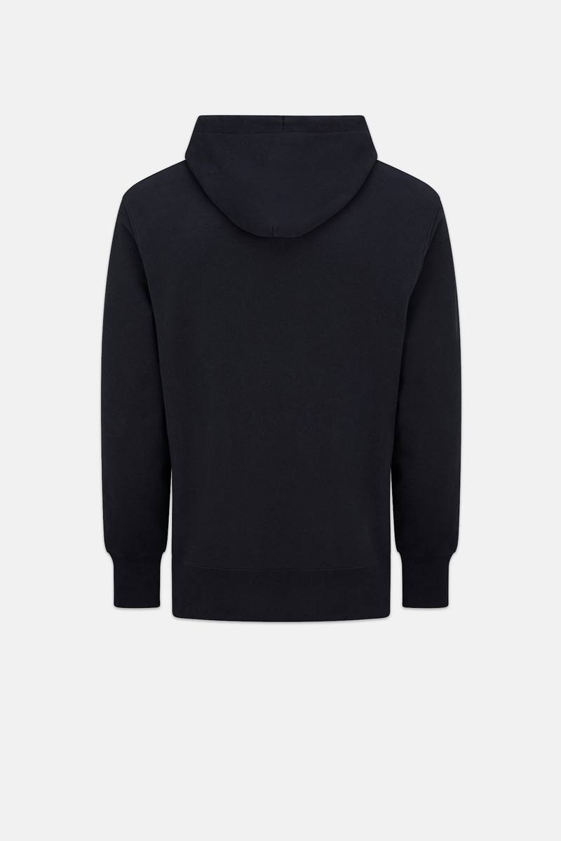 GLOVERALL Unisex 'G' Print Hoodie Navy outlook