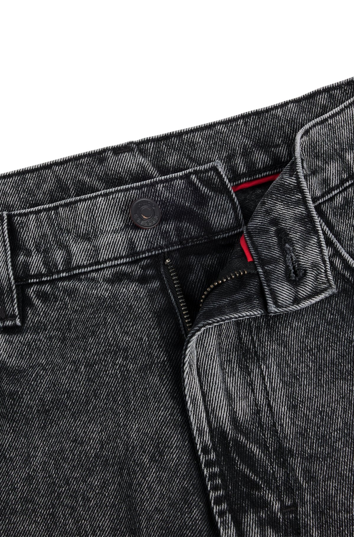 REGULAR-FIT REGULAR-RISE JEANS IN GRAY DENIM - 6