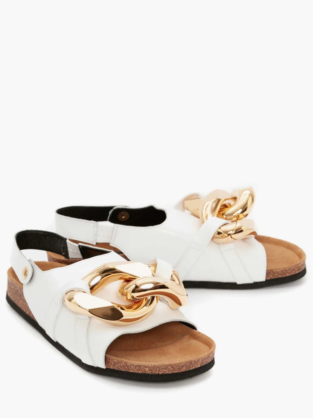 WOMEN’S CHAIN FLAT SANDALS WITH SNAP - 3
