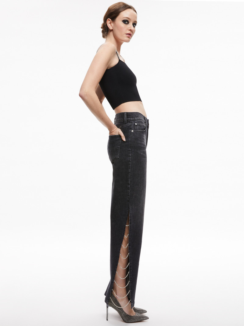 GAYLE EMBELLISHED SIDE JEAN 6