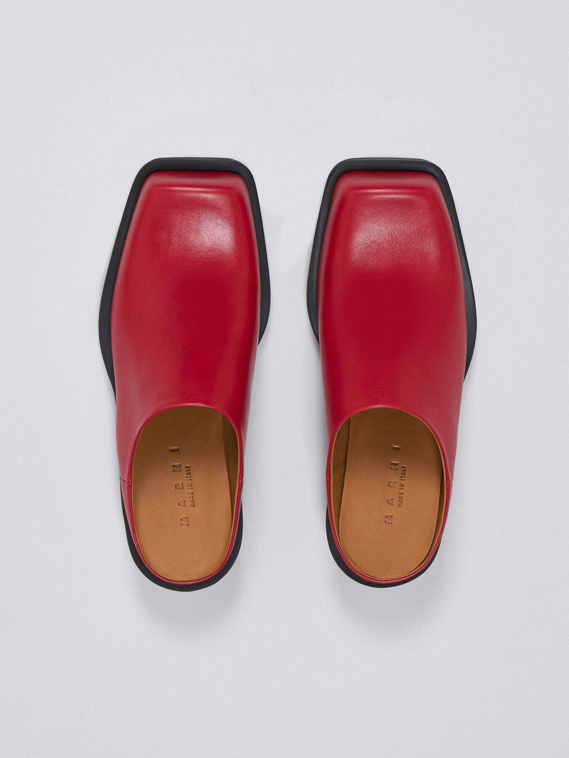 RED LEATHER SABOT - 4